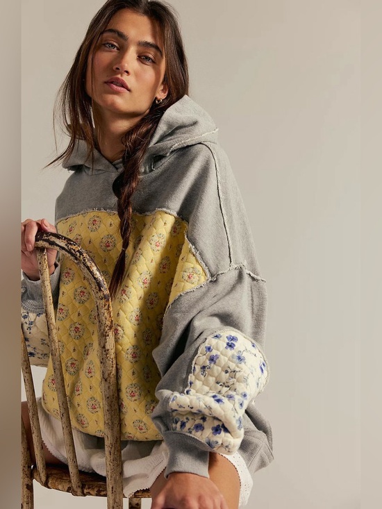 Free People Tops - NWT! Free People We The Free Get Ditsy Hoodie Sz Small